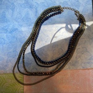 Layered Chain Woven Necklace